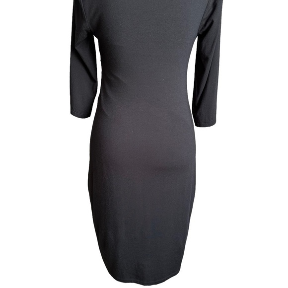 T by Alexander Wang Twist Front Black Dress Size Large - Picture 11 of 16
